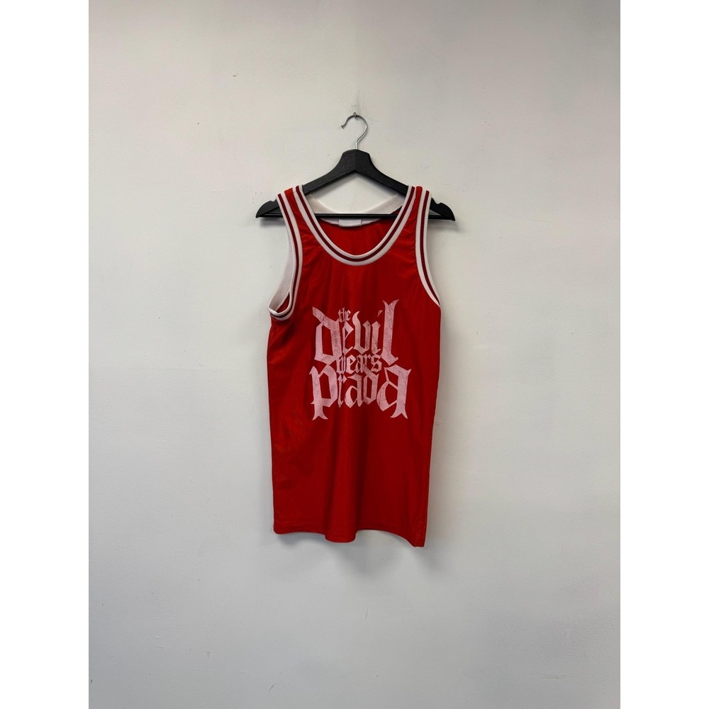 Vintage Devil Wears Prada Shirt Mens Small Red‎ Tank Top Jersey Gimme 1/2 Band